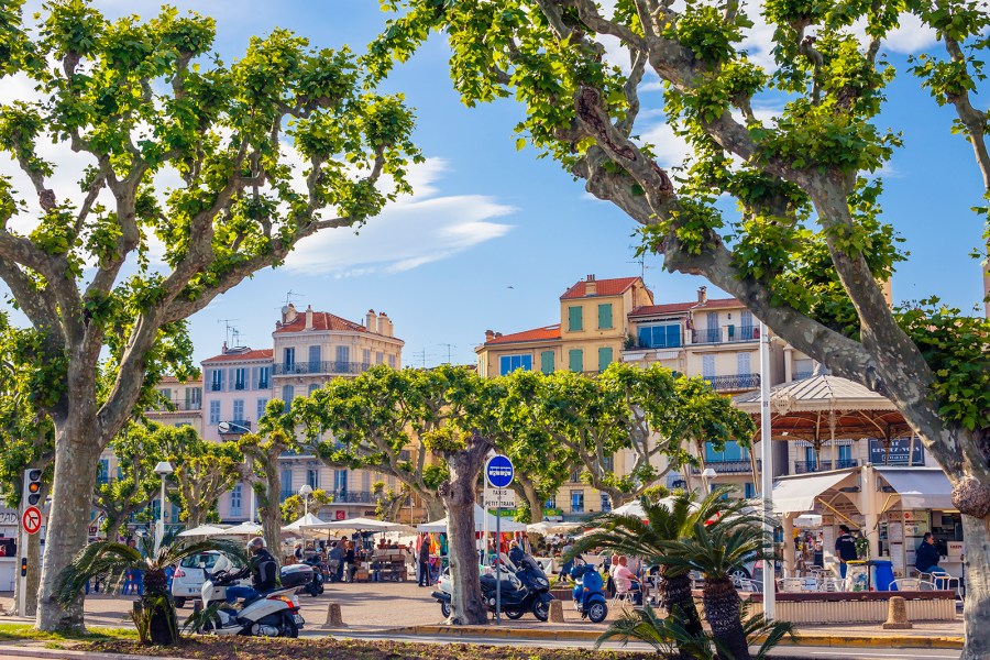 The Pantiero area in Cannes