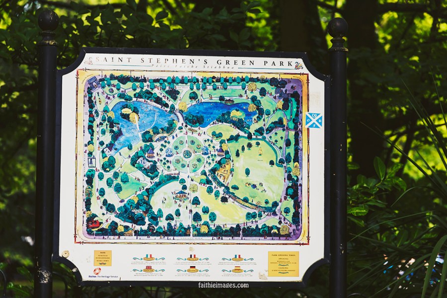 St Stephen's Green Park Panel in Dublin city centre